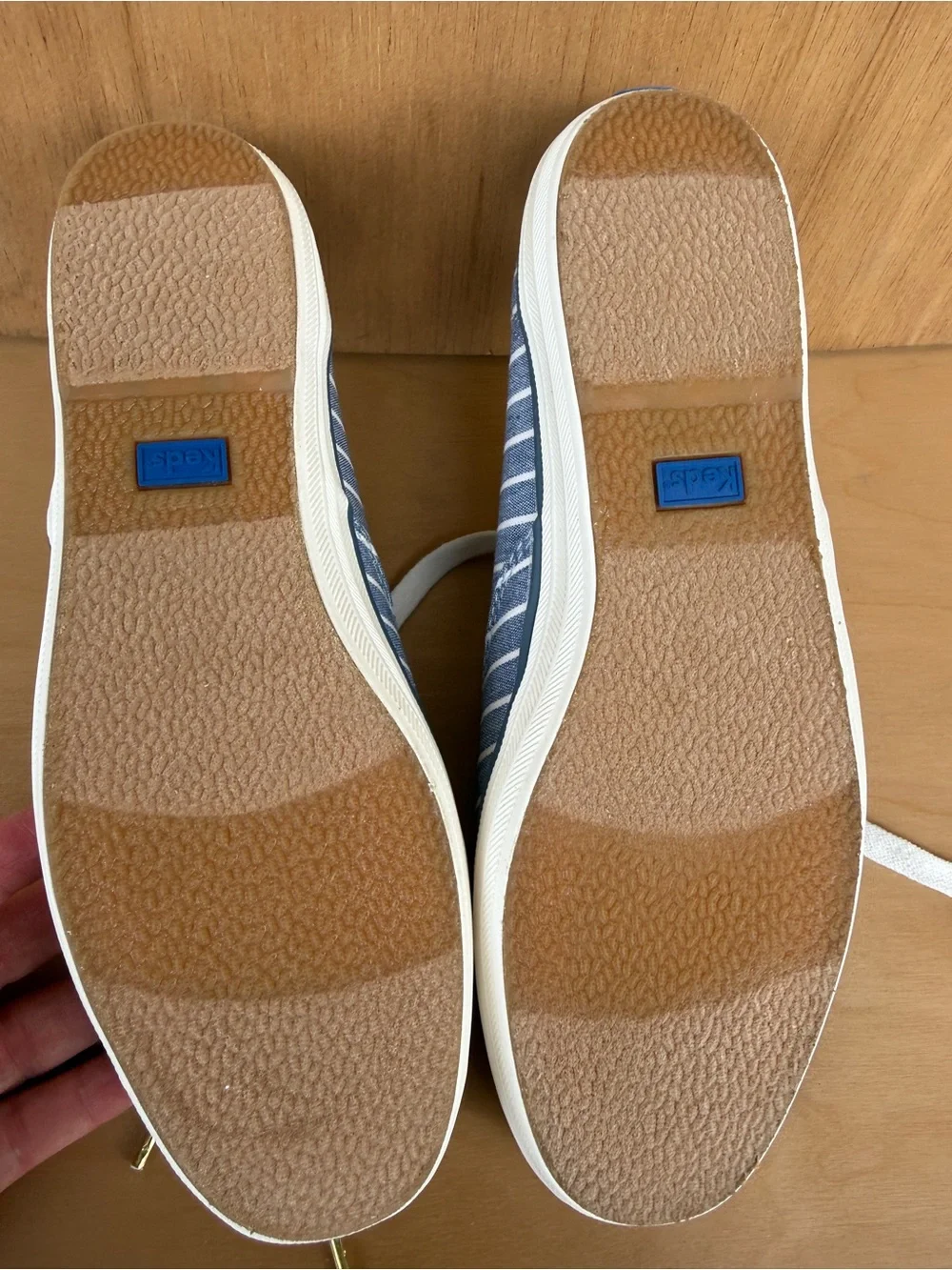 Keds Champion Chambray Breton Stripe Sneakers NIB Size 8 Blue White Nautical
